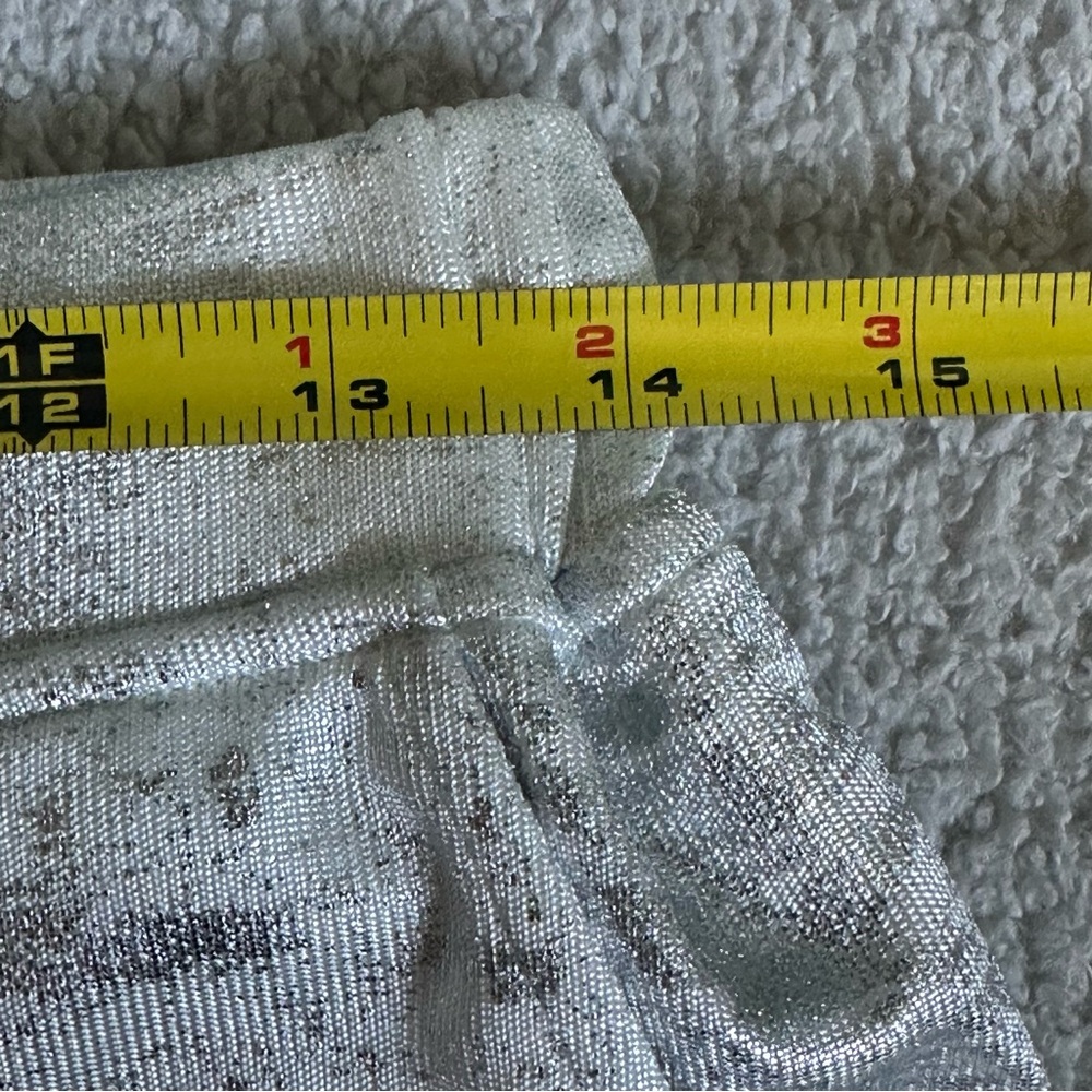 Oober Swank Silky White Metallic Drawstring Jogger Pants, NWOT, Size M - Picture 5 of 9